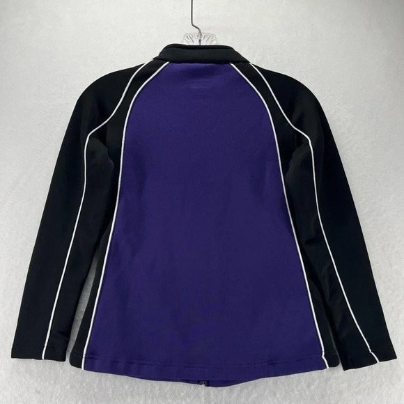 Charles River Sport Jacket Girls Sz M Olympian Warm Up Full Zip Athletic Purple - Picture 2 of 11